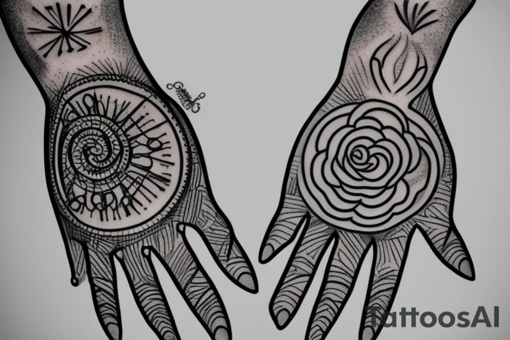 outstretched hand tattoo idea