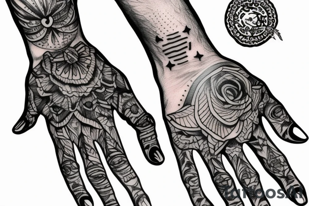 outstretched hand tattoo idea