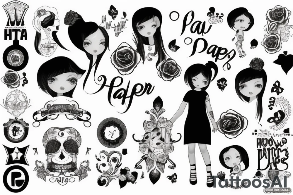 Hija con papa tattoo idea