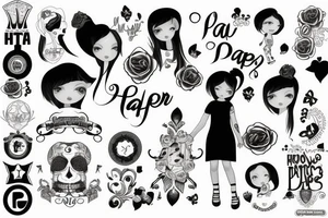 Hija con papa tattoo idea