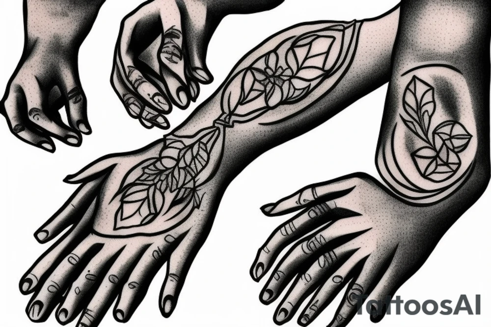 outstretched hand tattoo idea