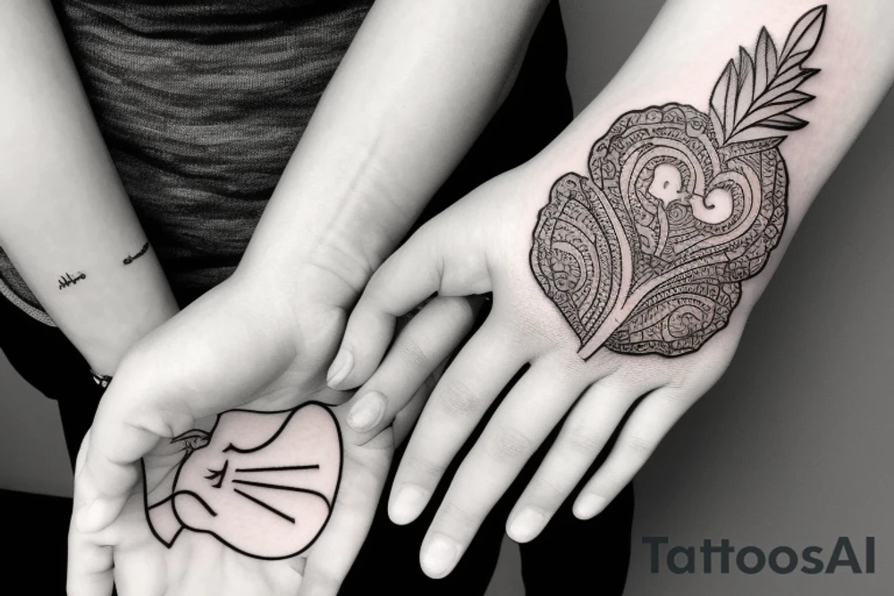 outstretched hand tattoo idea