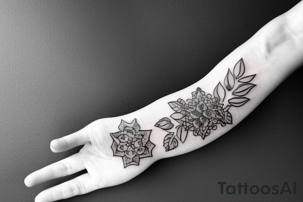 outstretched hand tattoo idea