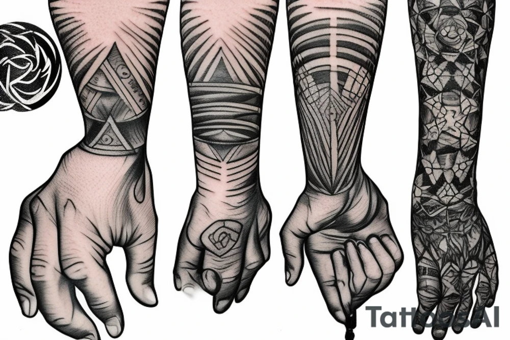 outstretched hand tattoo idea