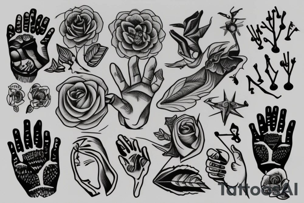 outstretched hand tattoo idea