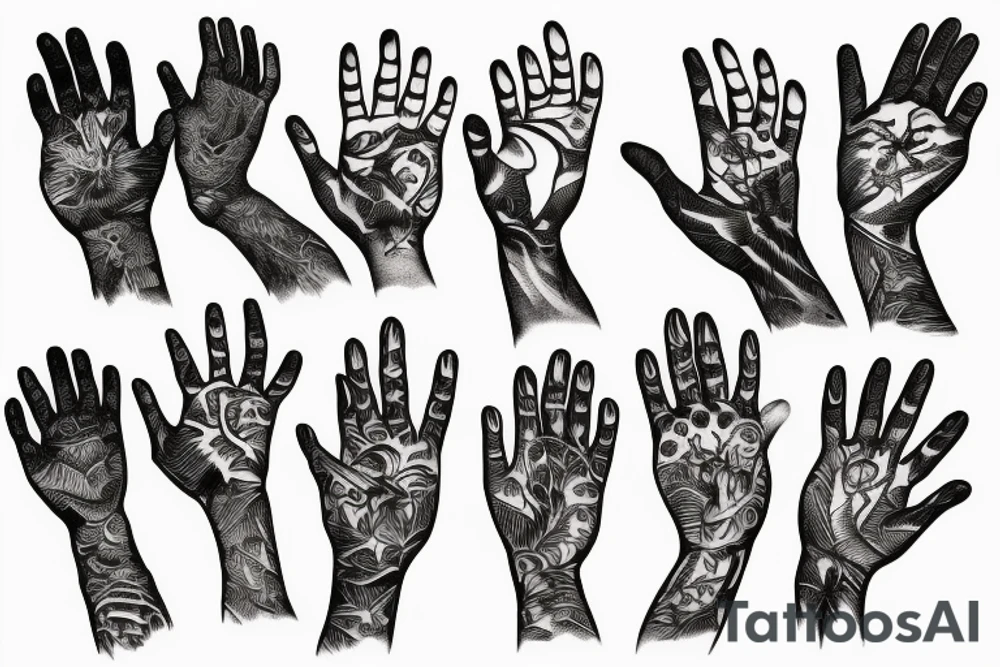 outstretched hand tattoo idea
