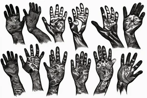 outstretched hand tattoo idea