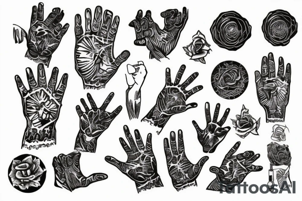 outstretched hand tattoo idea