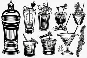 cocktail shaker tattoo idea