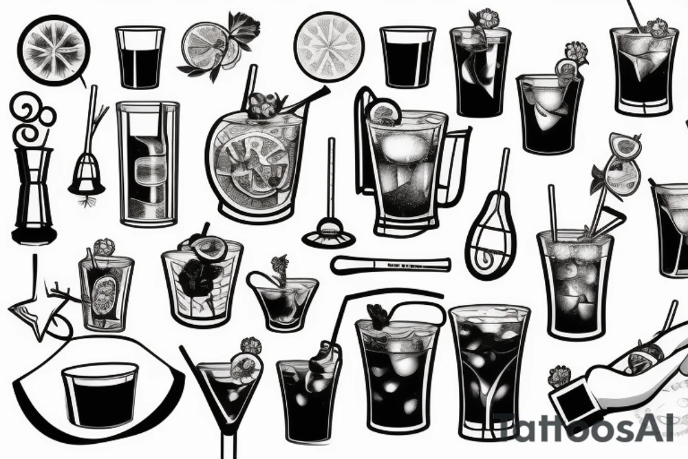 cocktail shaker tattoo idea