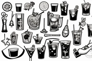 cocktail shaker tattoo idea