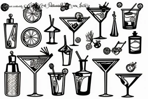 cocktail shaker tattoo idea