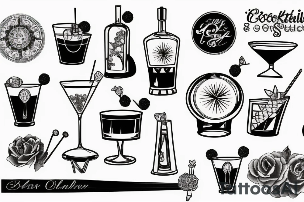 cocktail shaker tattoo idea