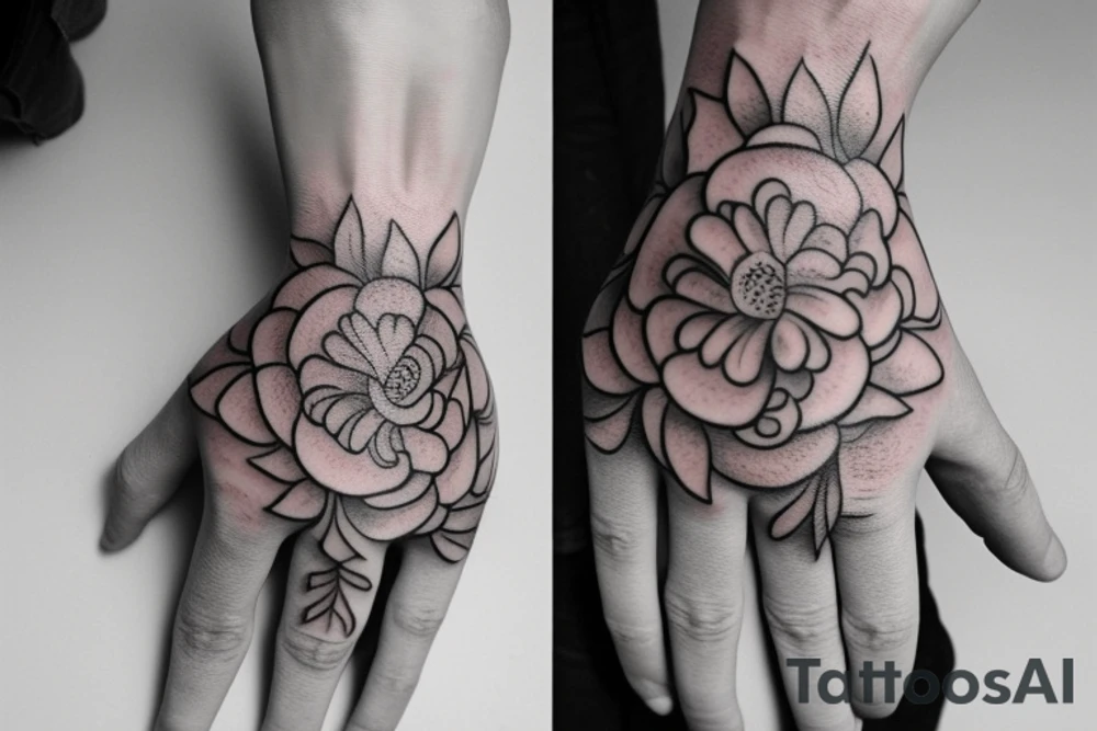 Mandarin hand tattoo tattoo idea