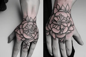 Mandarin hand tattoo tattoo idea