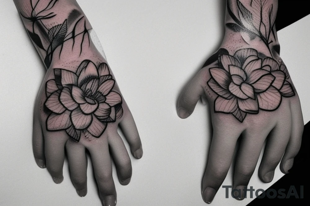 Mandarin hand tattoo tattoo idea