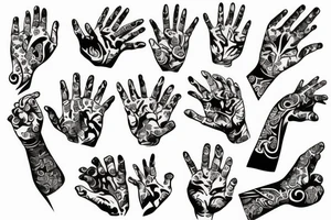 Mandarin hand tattoo tattoo idea