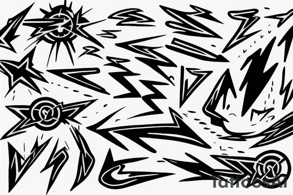 lightning bolt tattoo idea