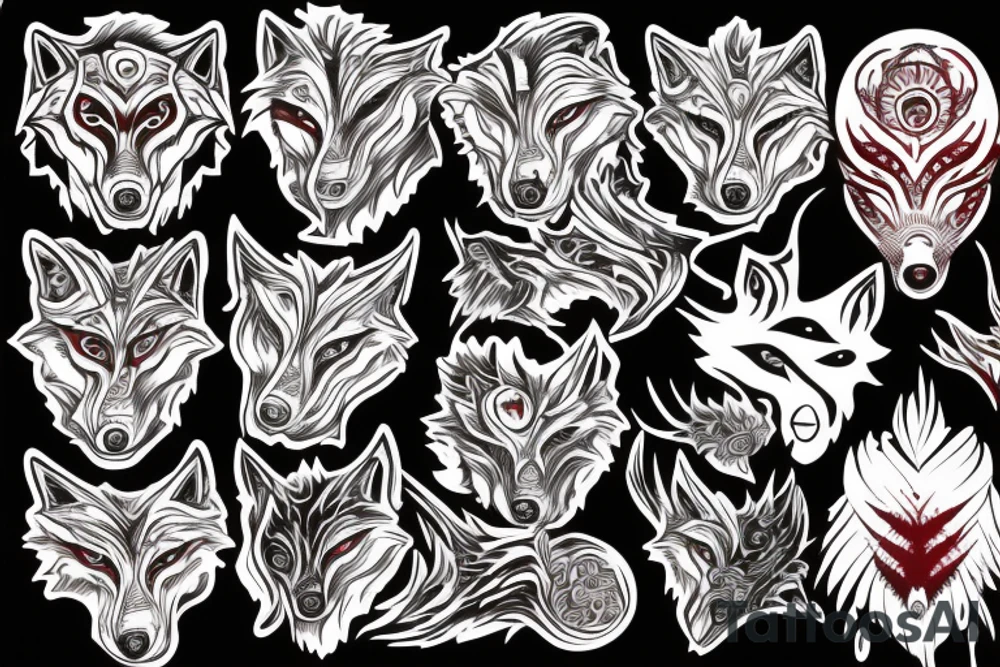 blood flows through the veins and next to the bloodshot eyes of the wolf tattoo idea