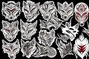 blood flows through the veins and next to the bloodshot eyes of the wolf tattoo idea