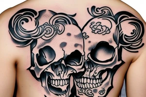 Kanji for death with a skull tattoo idea
