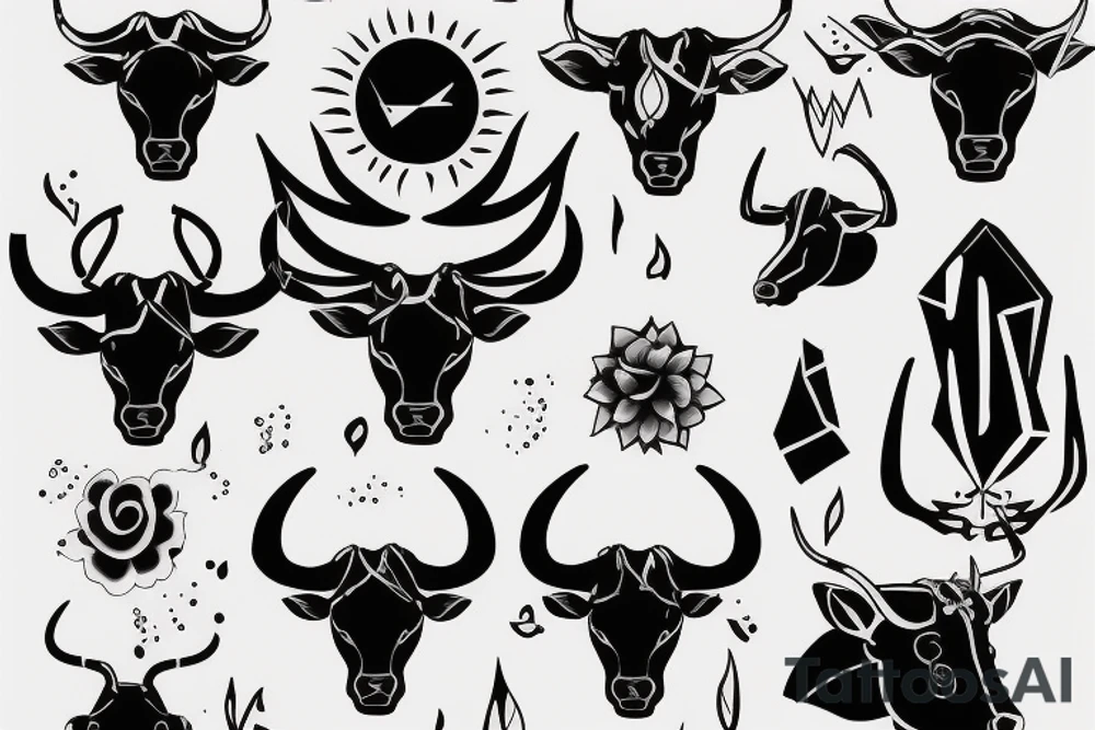 Taurus libra combination tattoo idea
