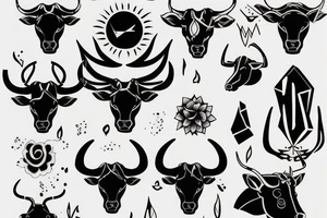 Taurus libra combination tattoo idea