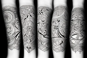 Taurus libra combination tattoo idea