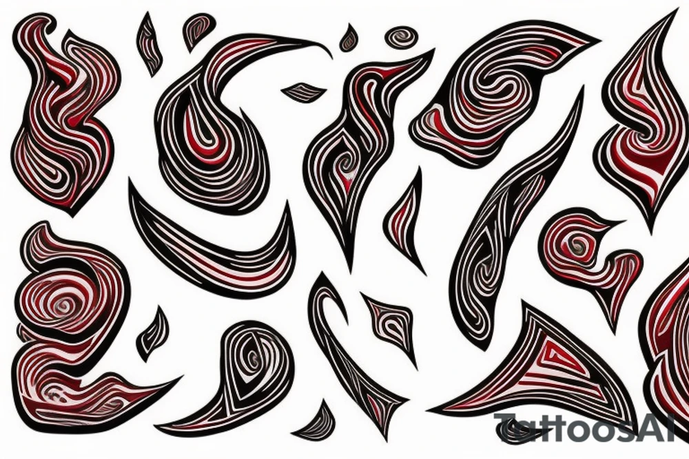 abstract blood flows through the veins tattoo idea