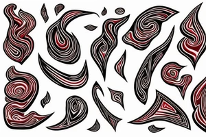 abstract blood flows through the veins tattoo idea