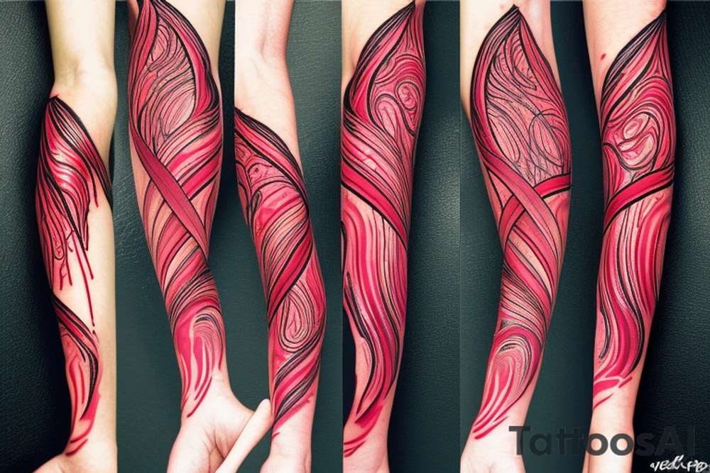 abstract blood flows through the veins tattoo idea