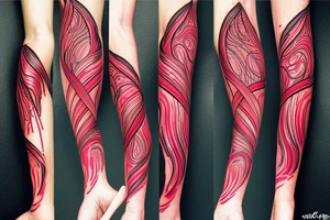abstract blood flows through the veins tattoo idea