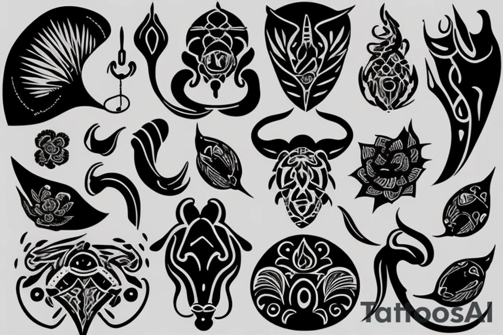 small Taurus libra tattoo idea