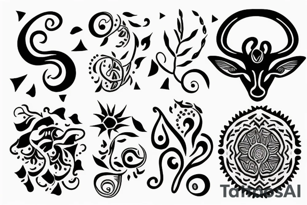 small Taurus libra tattoo idea