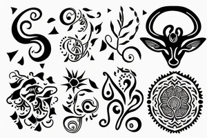 small Taurus libra tattoo idea