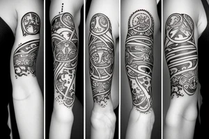 small tattoo of a combination of zodiac signs of taurus and libra tattoo idea
