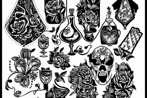 martini glass tattoo idea