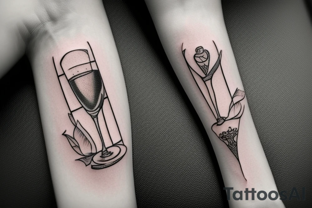martini glass tattoo idea