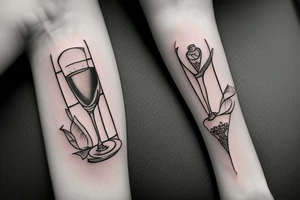 martini glass tattoo idea
