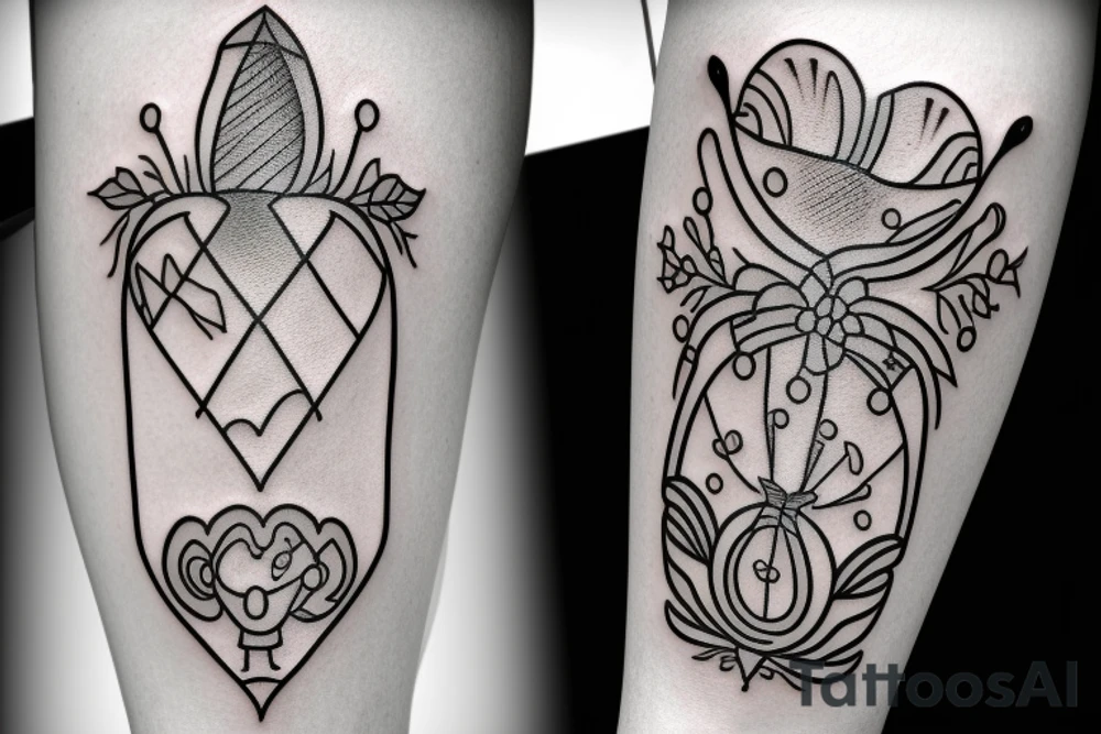 martini glass tattoo idea