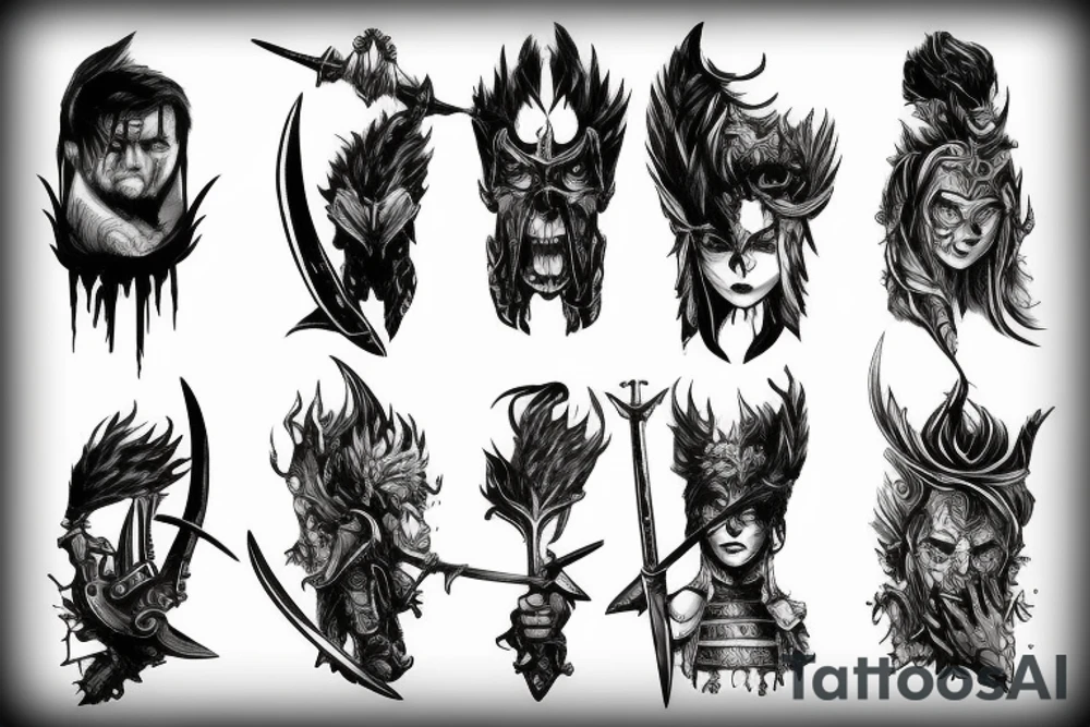 warrior whit a big sword tattoo idea
