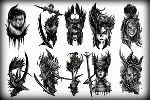warrior whit a big sword tattoo idea
