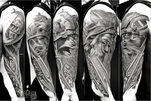 warrior whit a big sword tattoo idea