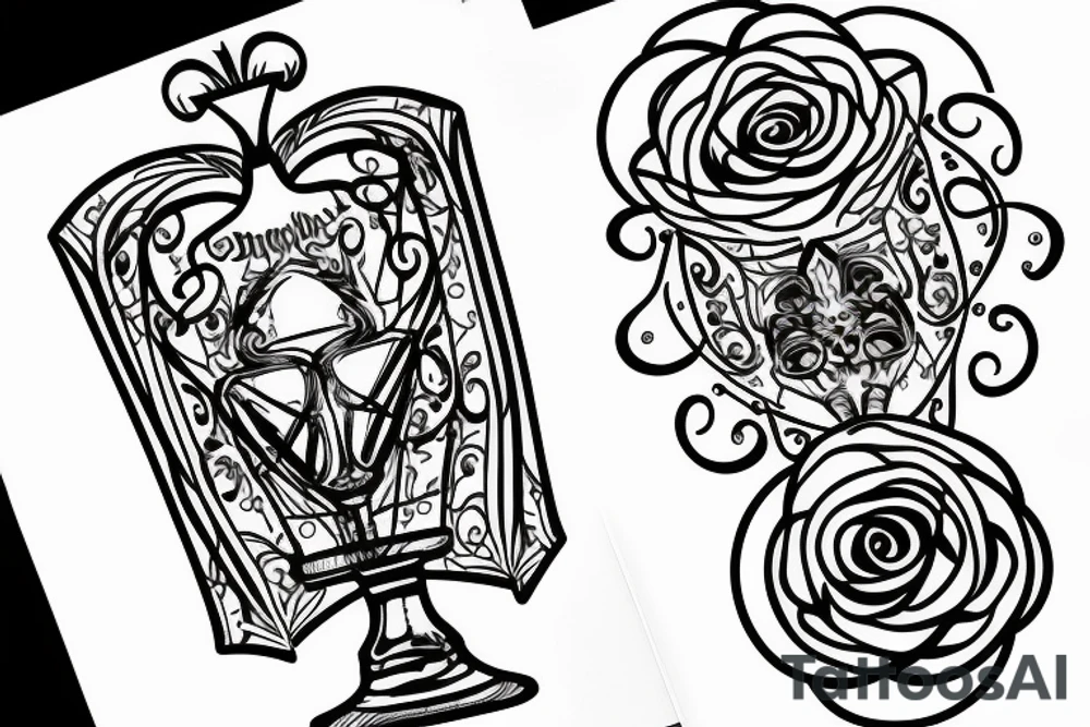 martini glass tattoo idea