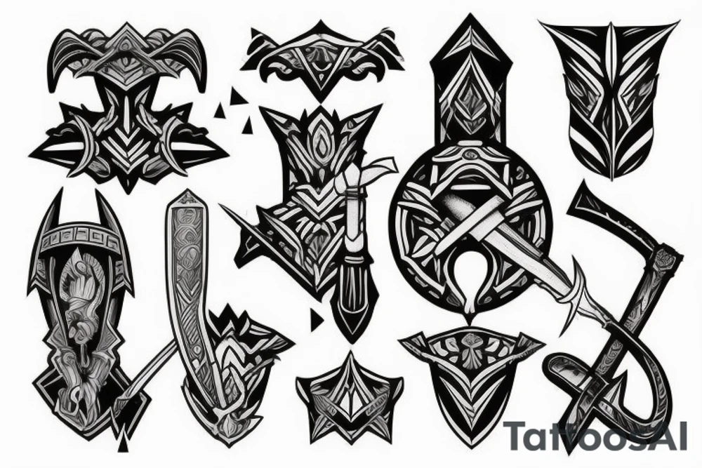 warrior whit a big sword tattoo idea