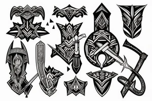 warrior whit a big sword tattoo idea