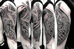 warrior whit a big sword tattoo idea