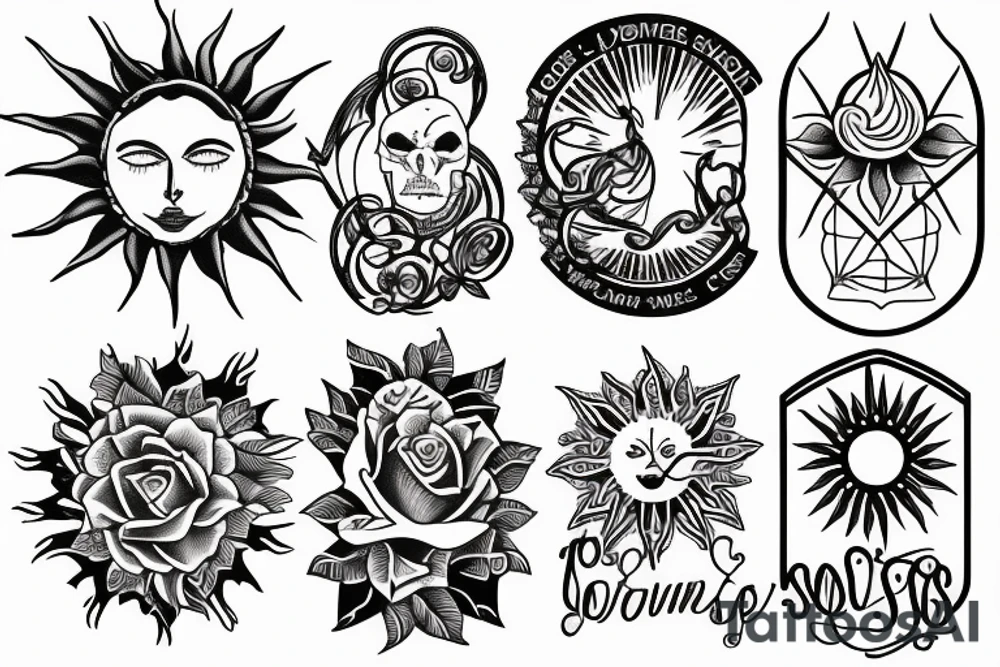 sun beams tattoo idea