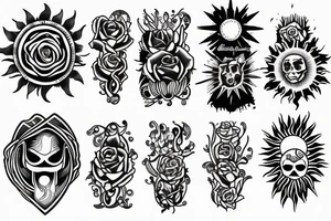 sun beams tattoo idea