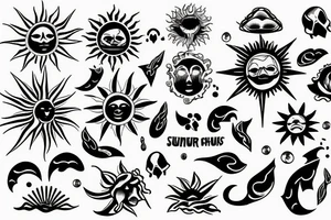 sun beams tattoo idea